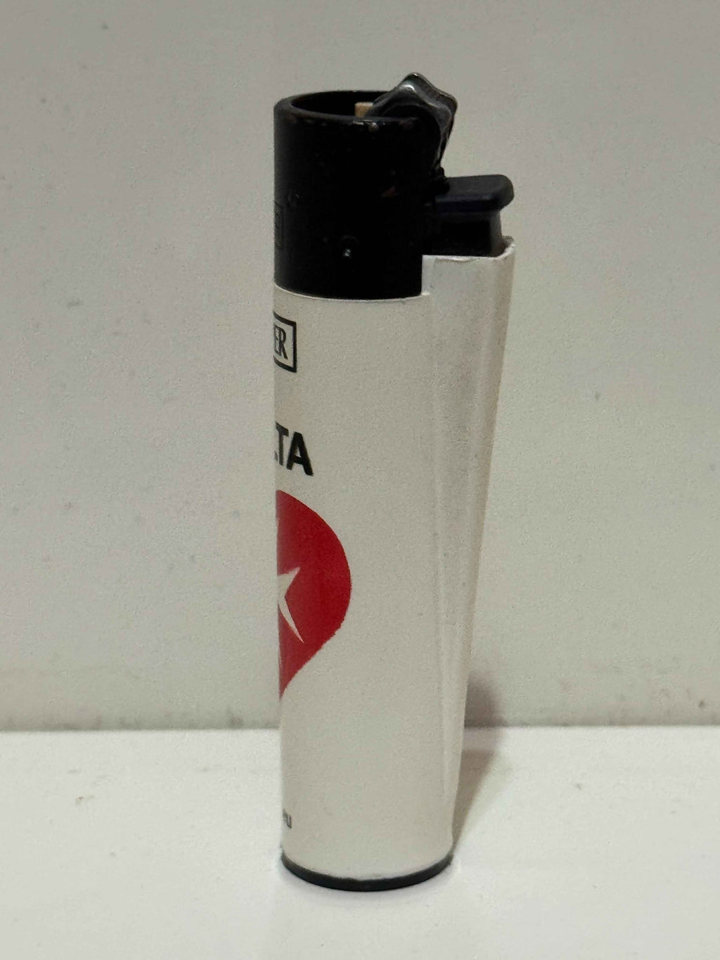 Maltese Cross Lighter Souvenir: Authentic Clipper Lighter with Red Heart Design