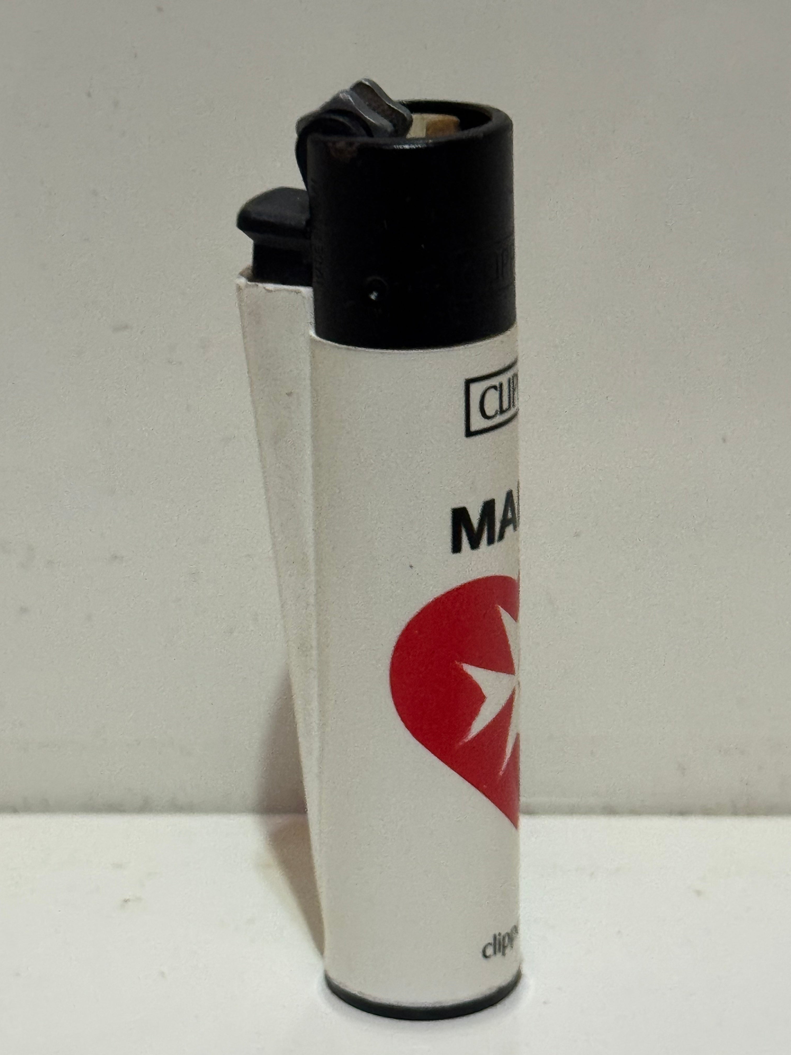Clipper Maltese cross lighter – Malta souvenir, red heart design