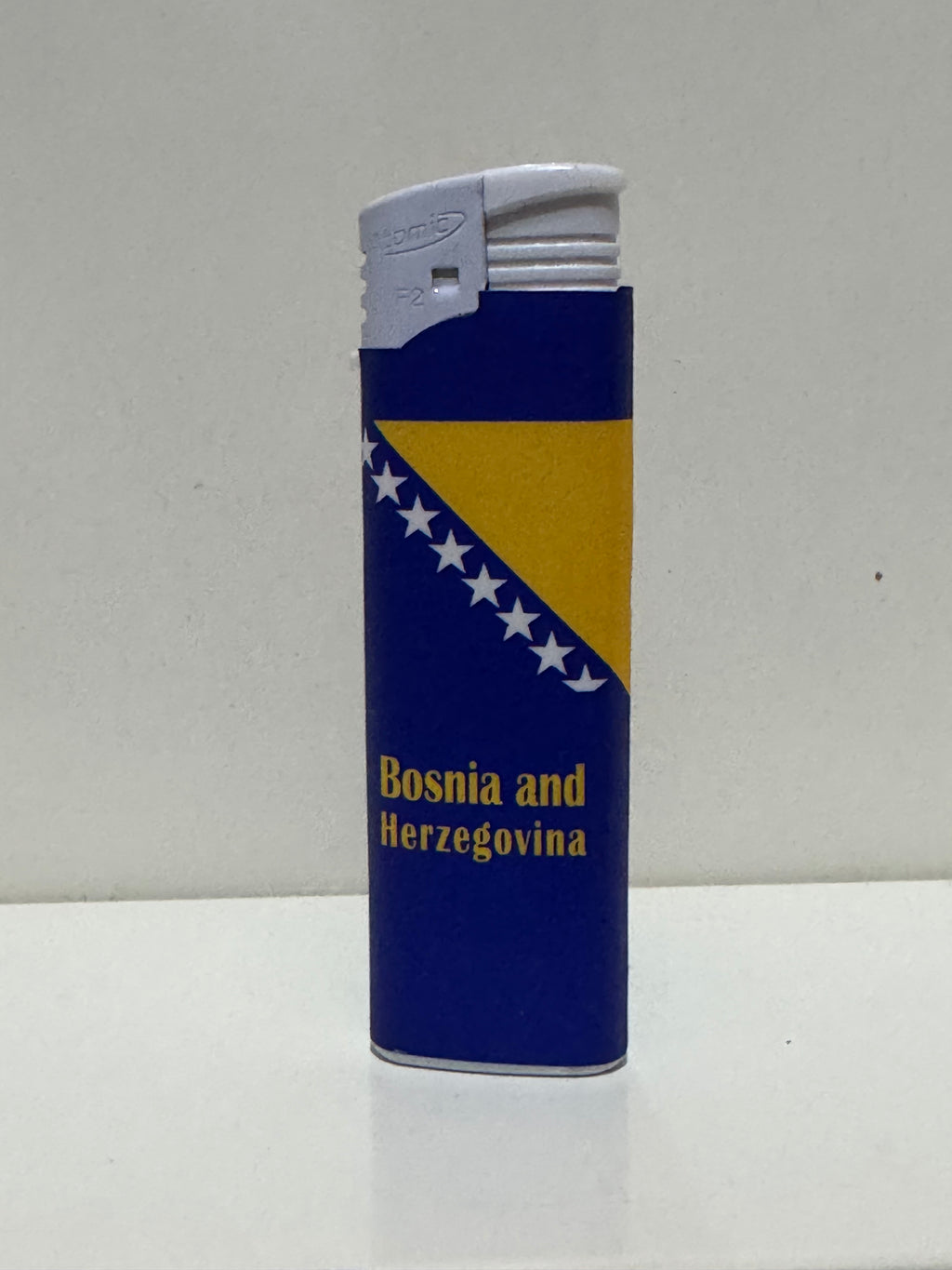 Bosnia and Herzegovina flag lighter – blue and yellow full wrap