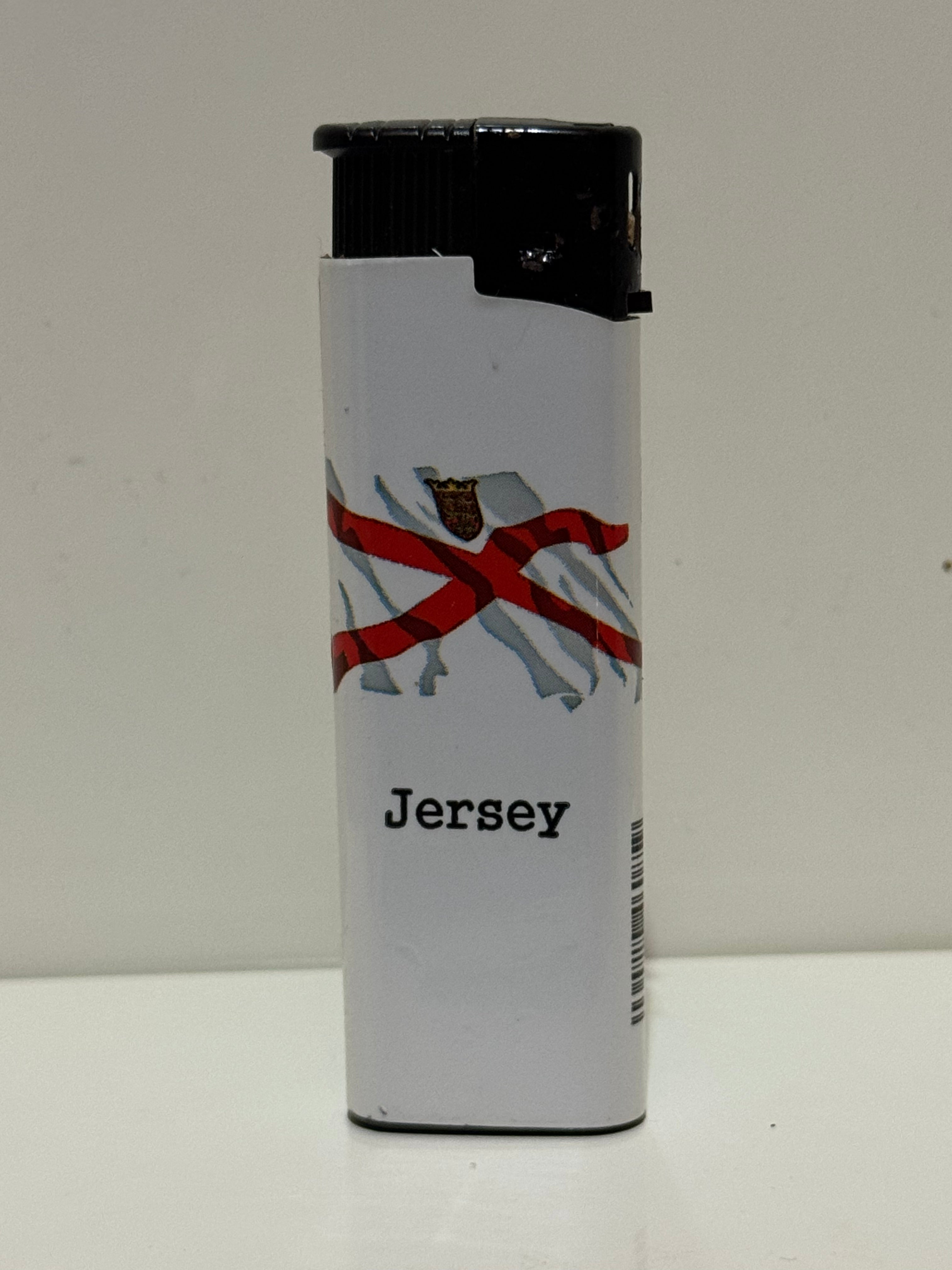 Jersey flag lighter – white souvenir design