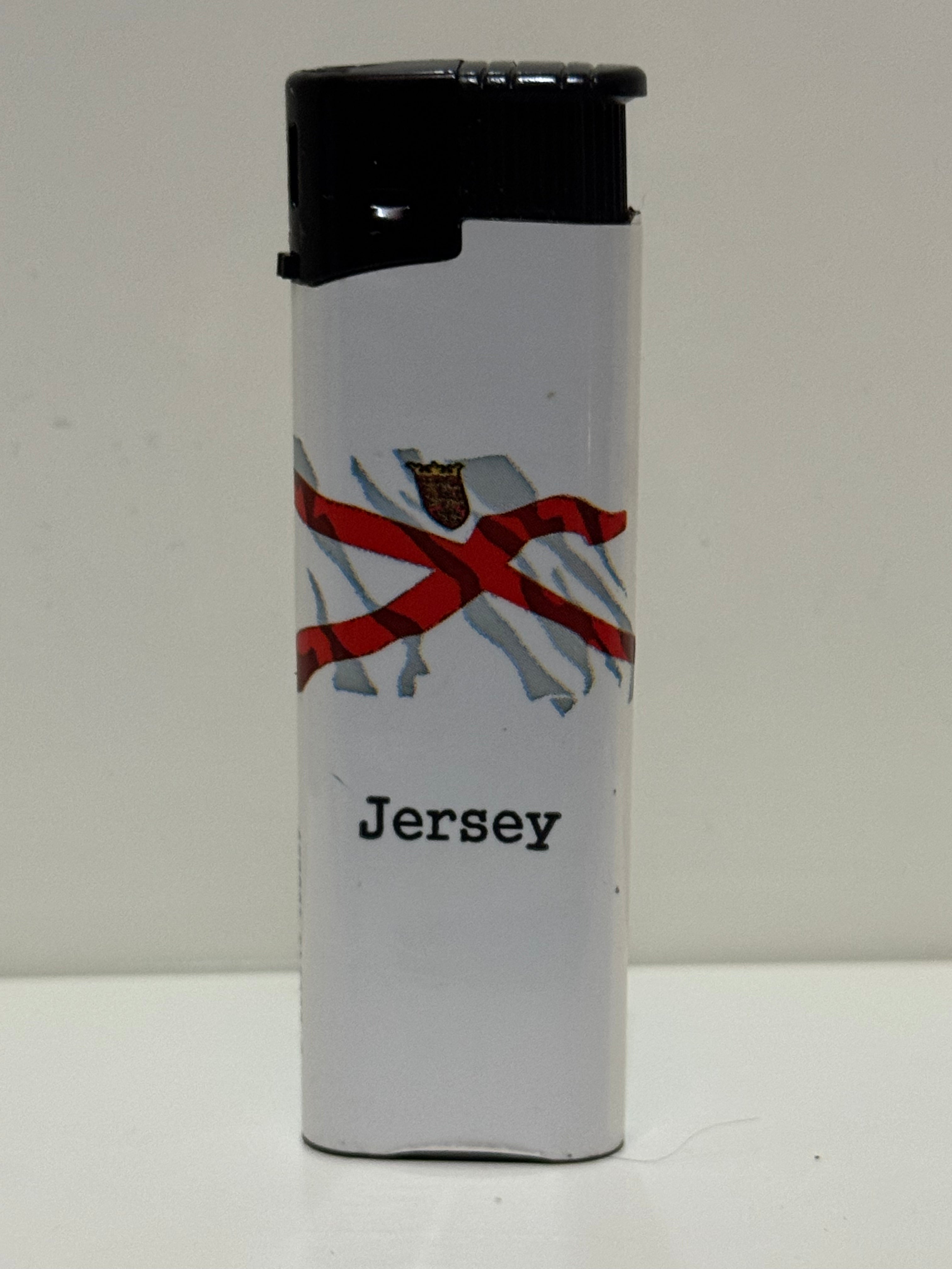Jersey flag lighter – white souvenir design
