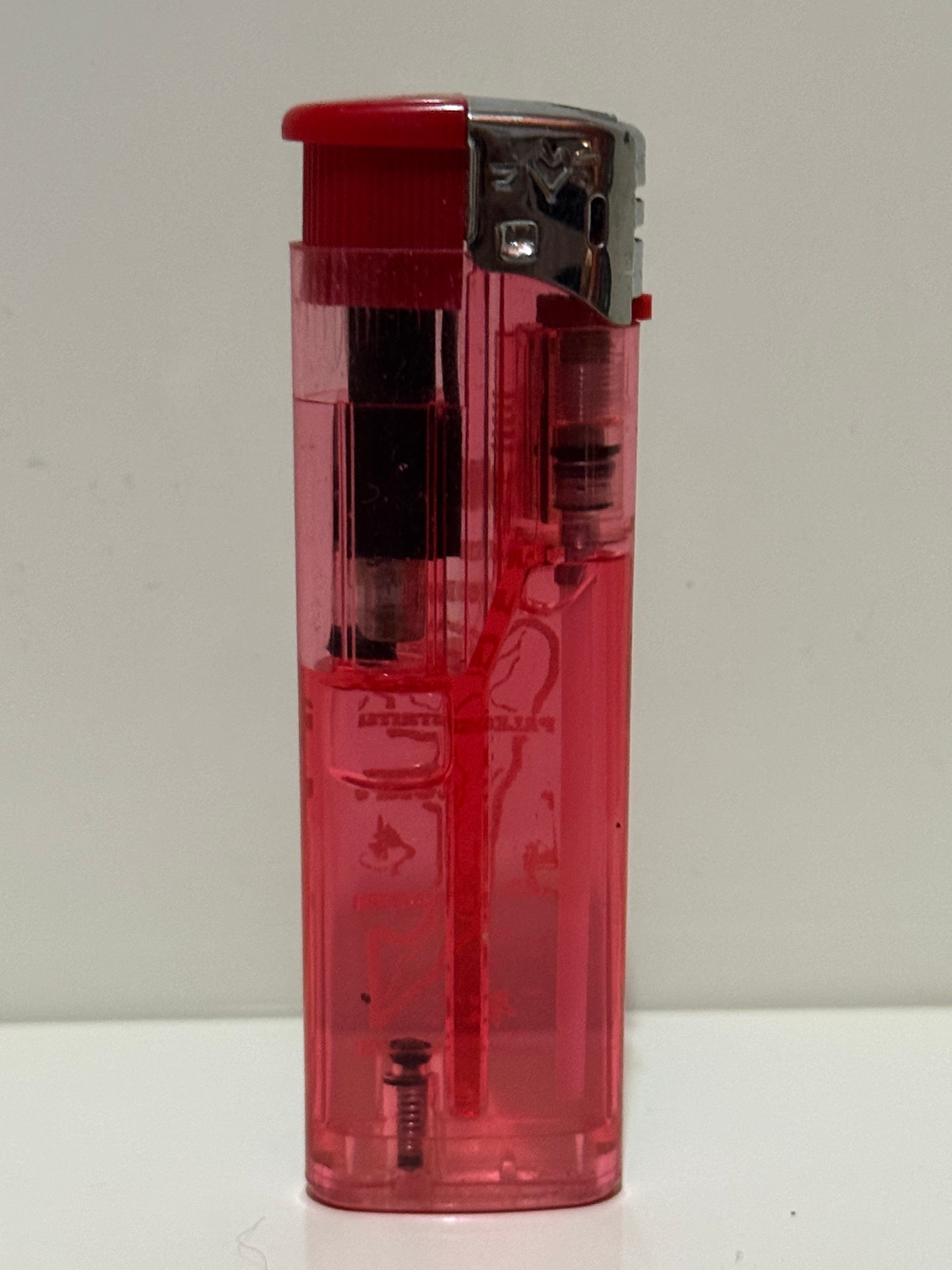 Corfu souvenir lighter – red translucent