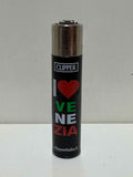 Clipper I Love Venice Lighter – Chic Black and White Collectible