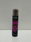 Clipper alien skull lighter – teal psychedelic art design