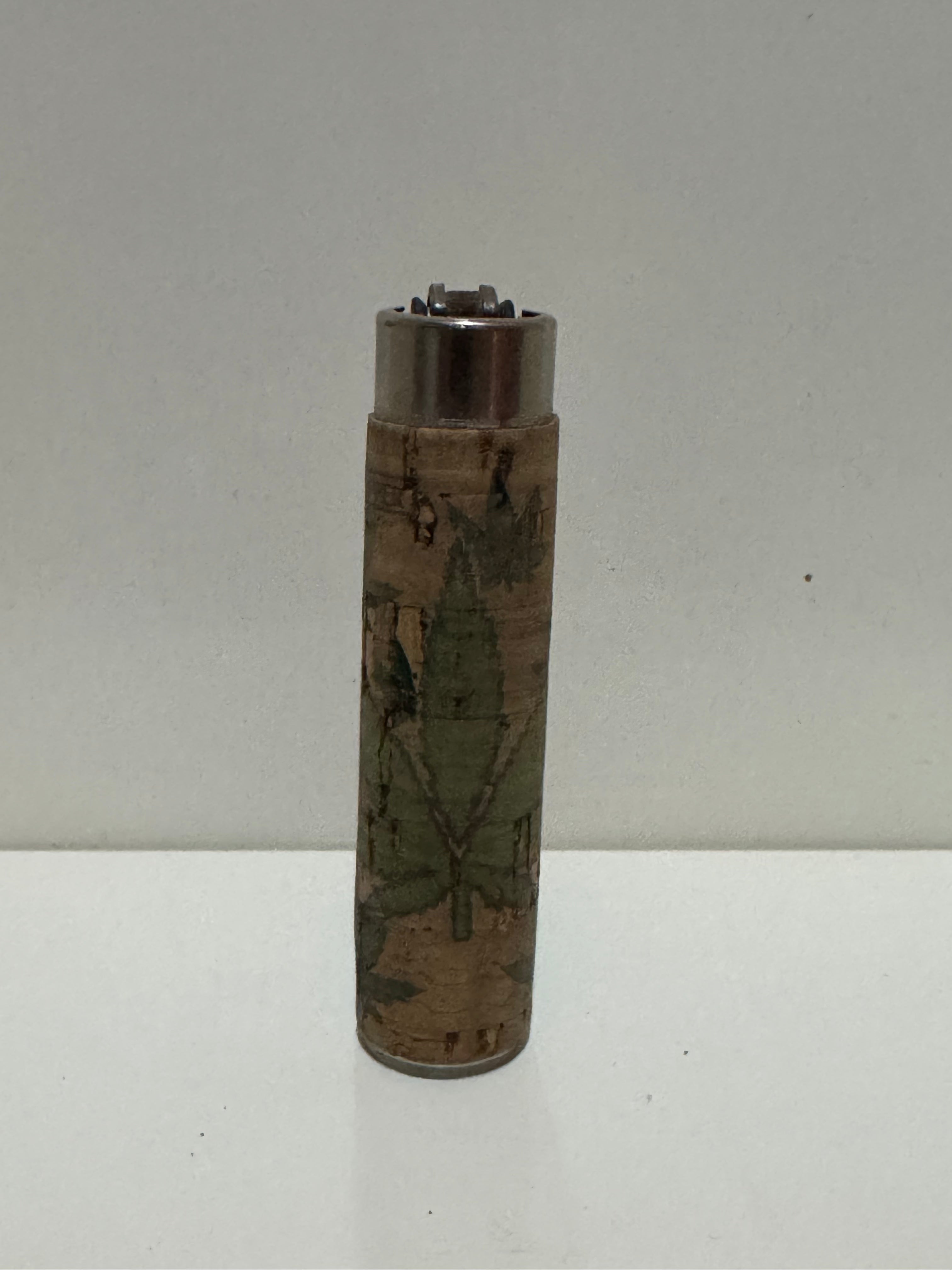 Clipper cork-effect lighter – brown vintage wrap