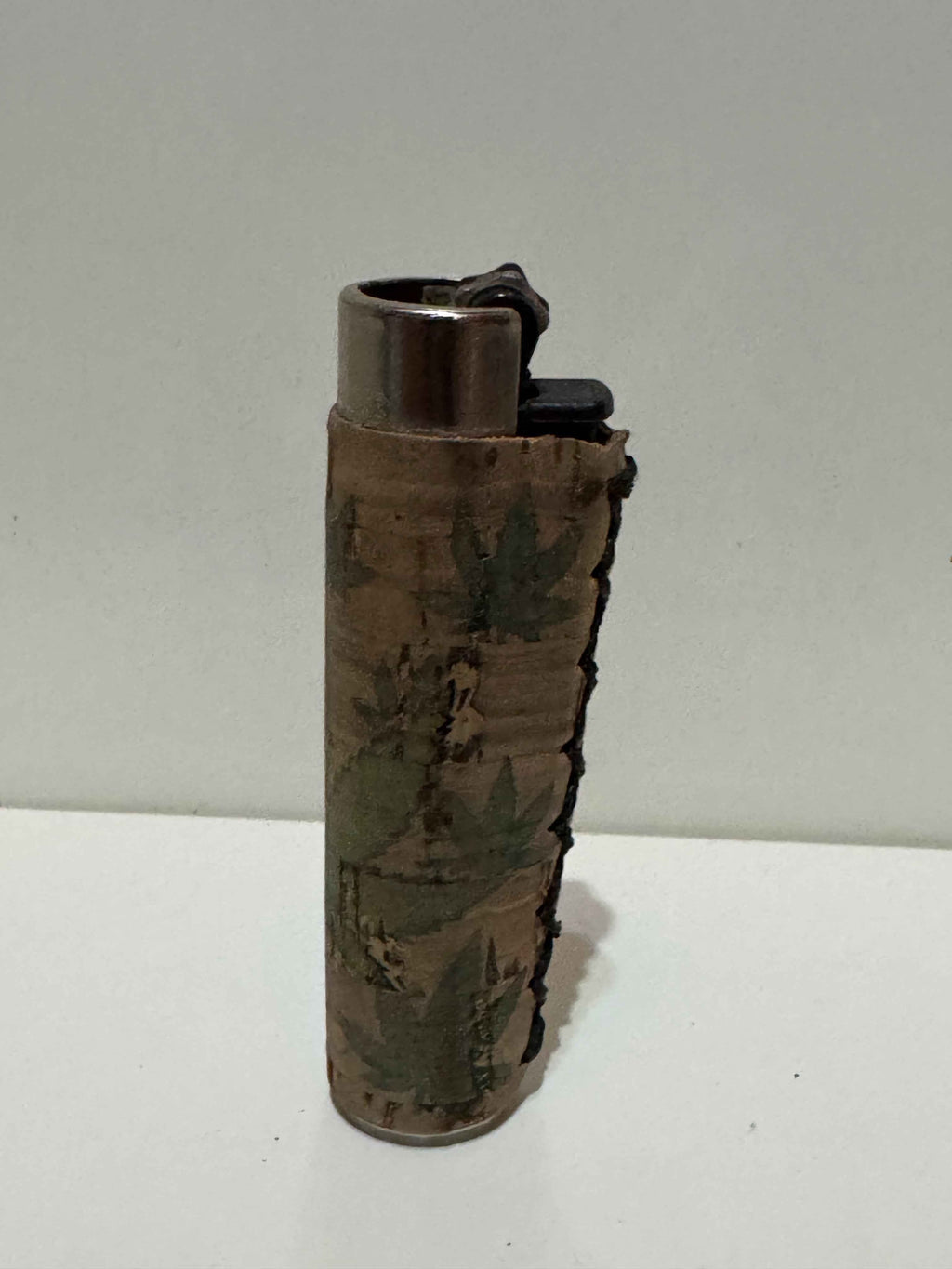 Clipper cork-effect lighter – brown vintage wrap