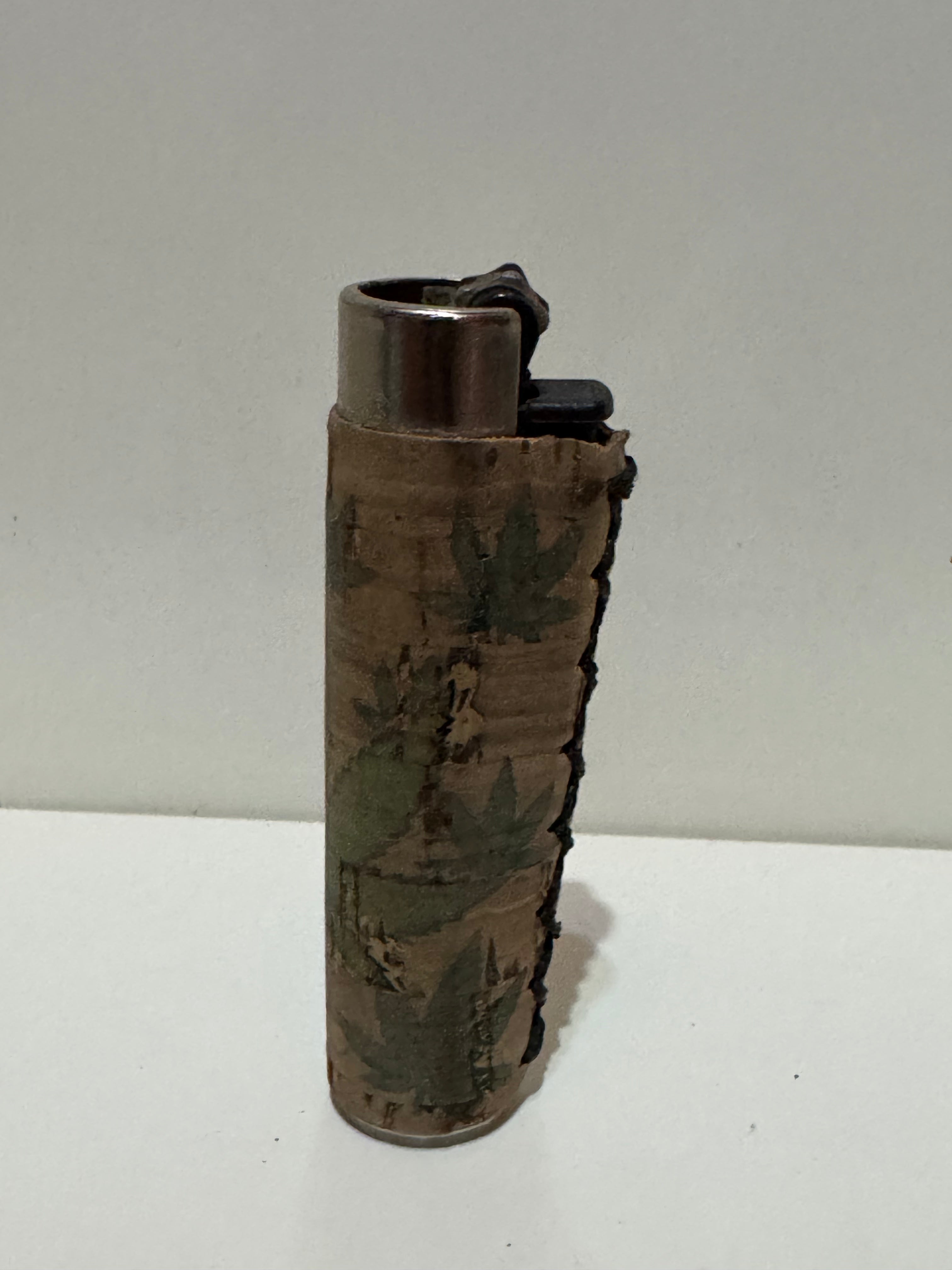 Clipper cork-effect lighter – brown vintage wrap