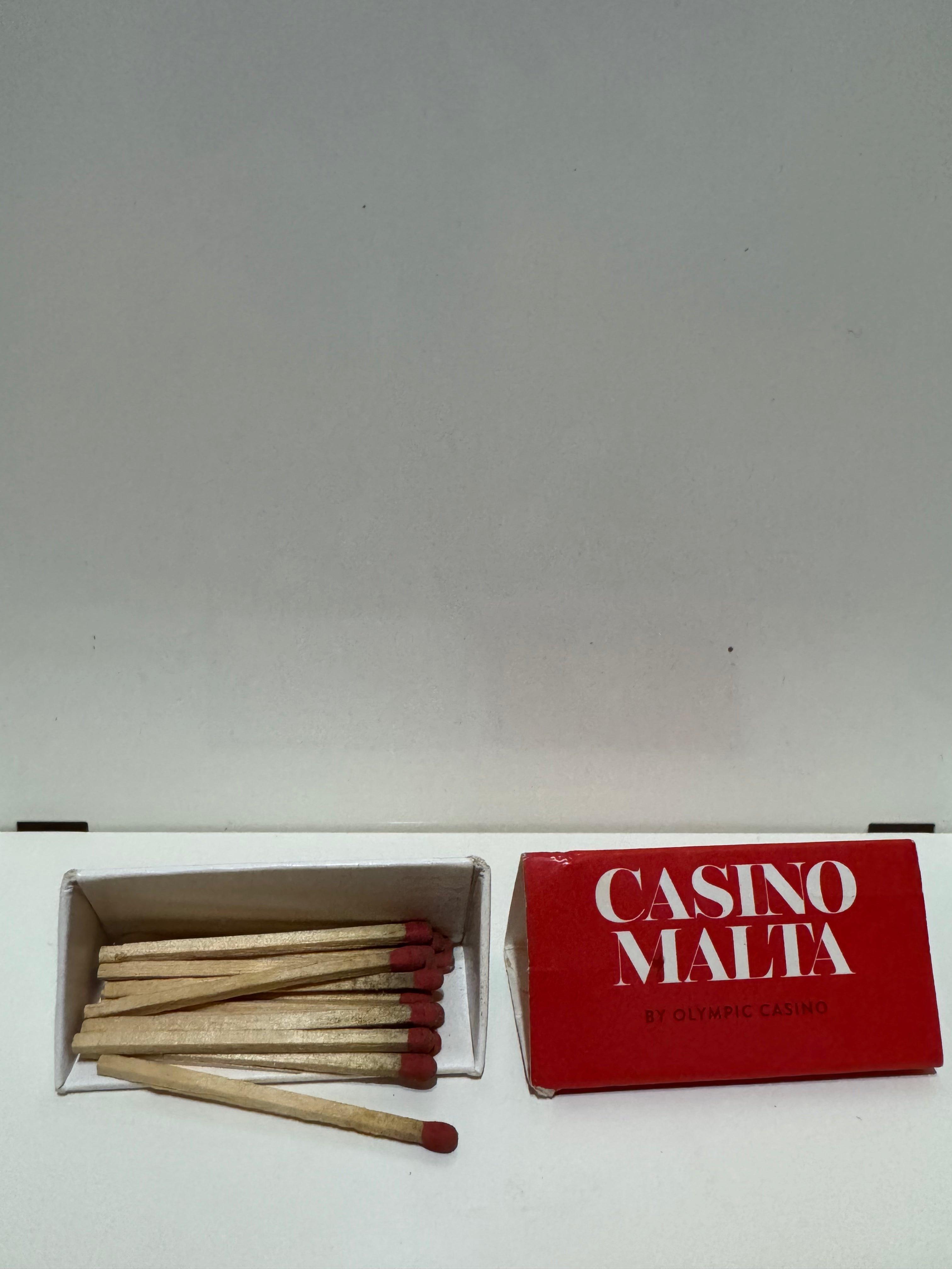 Casino Malta matchbox – vintage Grandmaster Casino souvenir